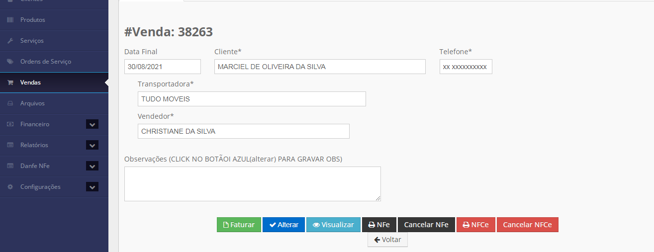 Vendas Multi Lojas